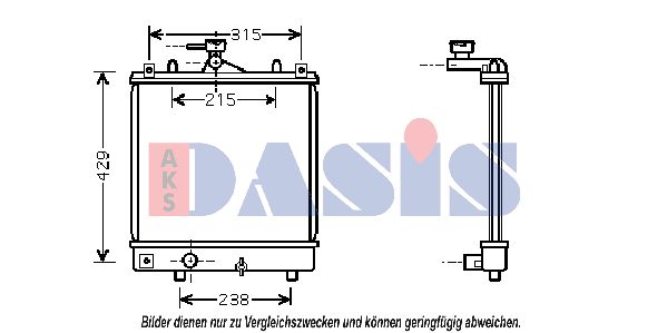 AKS DASIS Radiaator,mootorijahutus 150023N